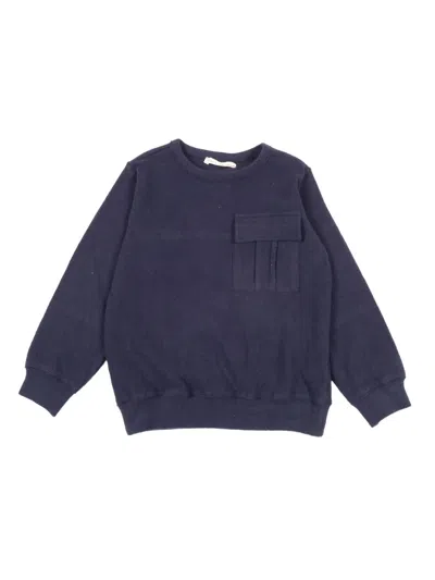Zhoe & Tobiah Kids' Flap-pocket Sweatshirt In Blue