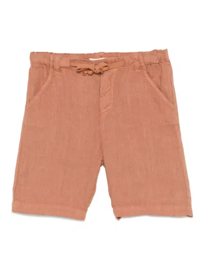 Zhoe & Tobiah Babies' Linen Shorts In 褐色
