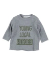 Zhoe & Tobiah Newborn Boy T-shirt Grey Size 3 Cotton In Grey