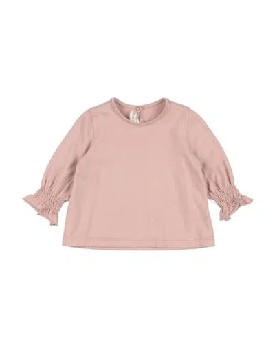 Zhoe & Tobiah Babies'  Newborn Girl T-shirt Blush Size 3 Cotton In Pink