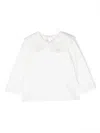 Zhoe & Tobiah Peter Pan-collar Cotton Blouse In White