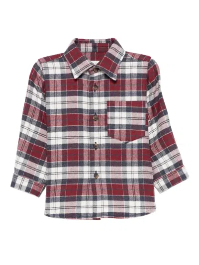 Zhoe & Tobiah Kids' Plaid-pattern Chest-pocket Shirt In Multi