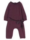 Zhoe & Tobiah Stripe-pattern Cotton One-piece In Pink