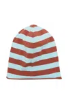 Zhoe & Tobiah Striped Beanie Hat In Blue
