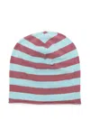 Zhoe & Tobiah Striped Beanie Hat In Blue