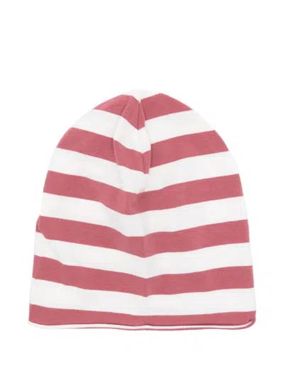 Zhoe & Tobiah Kids' Striped Beanie Hat In White