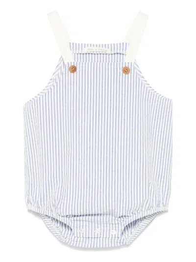Zhoe & Tobiah Babies' Striped Dungaree In Blue