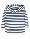 Zhoe & Tobiah Striped Hooded Sweatshirt In Blue