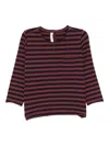 Zhoe & Tobiah Striped-pattern Chest-pocket Top In Red