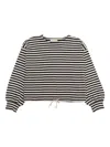 Zhoe & Tobiah Striped-pattern Drawstring Sweatshirt In Multi