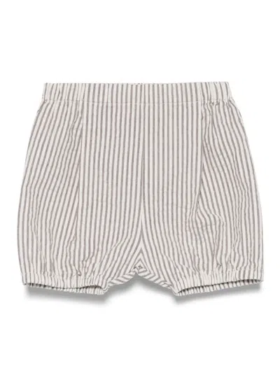 Zhoe & Tobiah Babies' Striped Shorts In 灰色