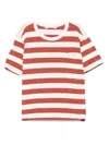 Zhoe & Tobiah Striped T-shirt In Brown