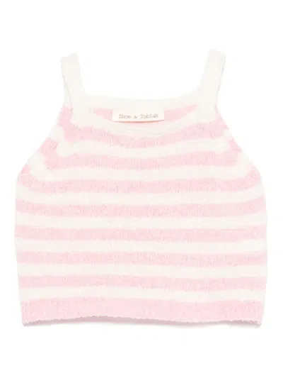 Zhoe & Tobiah Babies' Striped Tank Top In White