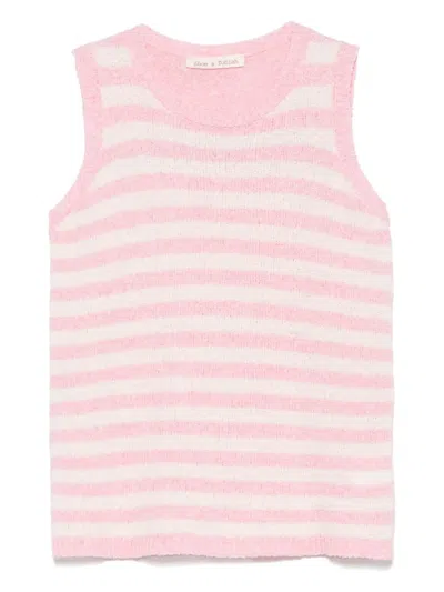 Zhoe & Tobiah Kids' Striped Top In Pink