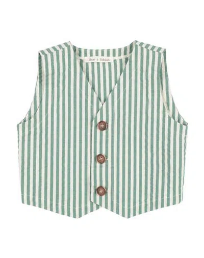 Zhoe & Tobiah Babies'  Toddler Boy Tailored Vest Green Size 3 Cotton, Elastane