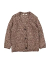 Zhoe & Tobiah Toddler Girl Cardigan Brown Size 4 Polyamide, Wool, Viscose, Alpaca Wool, Cashmere In Brown