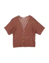Zhoe & Tobiah Toddler Girl Cardigan Brown Size 6 Cotton In Brown