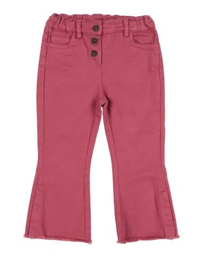 Zhoe & Tobiah Babies'  Toddler Girl Jeans Garnet Size 3 Cotton, Elastane In Red