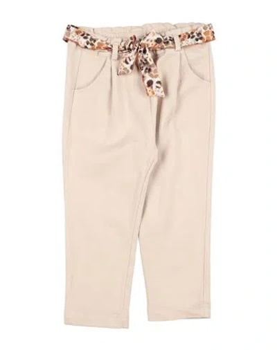 Zhoe & Tobiah Babies'  Toddler Girl Pants Beige Size 6 Cotton, Viscose, Polyester, Elastane