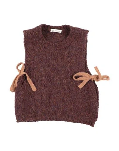 Zhoe & Tobiah Babies'  Toddler Girl Sweater Brown Size 6 Alpaca Wool, Wool, Polyamide