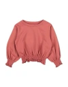 Zhoe & Tobiah Toddler Girl Sweatshirt Rust Size 3 Cotton, Elastane In Red