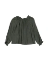 ZHOE & TOBIAH ZHOE & TOBIAH TODDLER GIRL TOP MILITARY GREEN SIZE 4 VISCOSE, VIRGIN WOOL, POLYESTER, POLYAMIDE