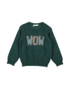 Zhoe & Tobiah Babies'  Toddler Sweater Green Size 4 Alpaca Wool, Polyamide, Virgin Wool