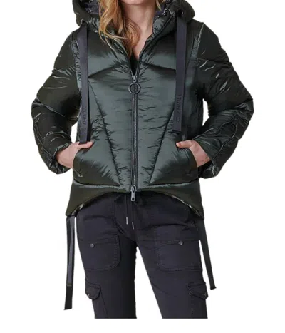 Zhrill Lydia Puffer Jacket In Grape Leaf In Gray
