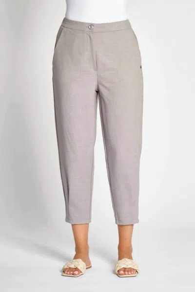 Zhrill Zhborda Ankle Length Pants In Grey In Gray