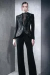 ZIAD NAKAD EMBELLISHED TOP, PANT WITH JACKET