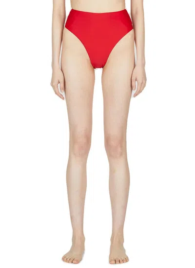 Ziah 90's High Waist Bikini Bottoms In Red