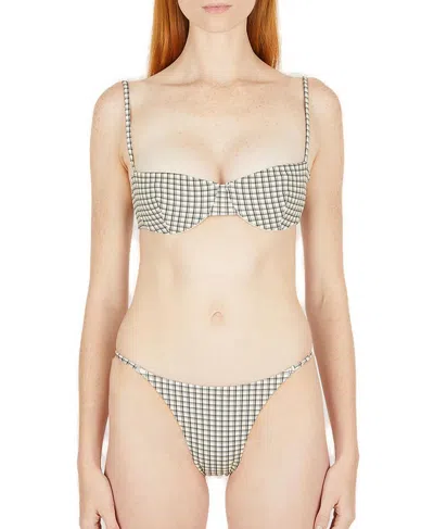 Ziah Bardot Balcony Bikini Top In Multi