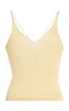 Ziah Cotton-blend Sheer Knit Cami Top In Neutral