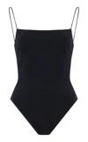 Ziah Fine Strap One-piece Swimsuit In Black