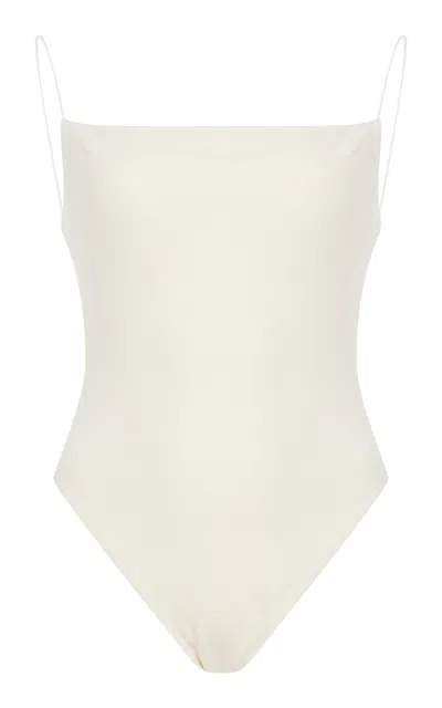 Ziah Fine Strap One-piece Swimsuit In Ivory