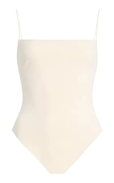 Ziah Fine Strap One-piece Swimsuit In Neutral