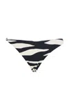 Ziah Printed Bikini Bottoms In Black,white