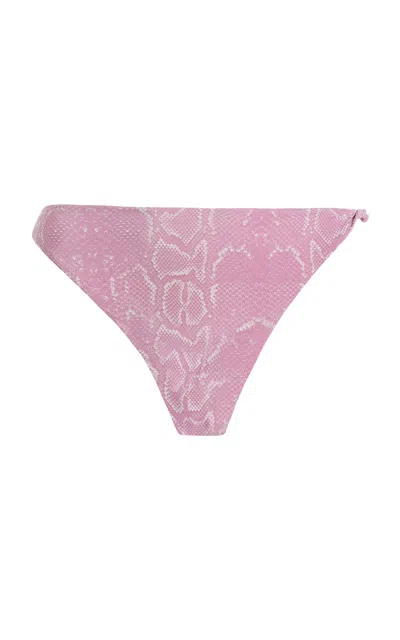 Ziah Twisted Side Bikini Bottoms In Pink