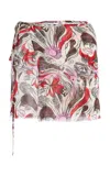 Ziah Visco Mini Wrap Skirt In Multi
