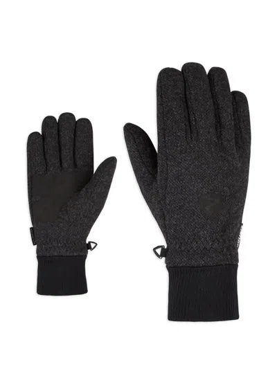 Ziener Ribbed-cuff Gloves In Black