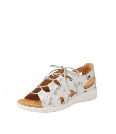 Ziera Women's Barnett Xw Sandals In Misty Bubbles Leather/ White Sole
