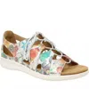 Ziera Women's Barnette Ghillie Tie Sandal In Spring Garden In Multi