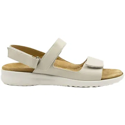 Ziera Women's Benji Sandals In Stone/white Leather In Animal Print