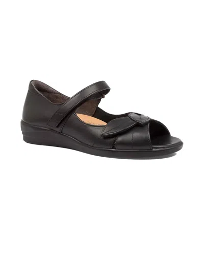 Ziera Women's Disco Peep Toe Mary Jane In Black