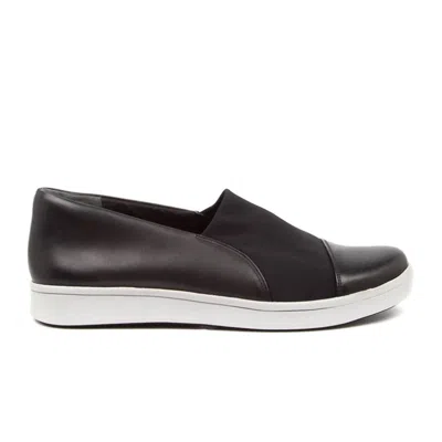 Ziera Women's Duke Slip On Shoes In Black Leather/neoprene In Brown