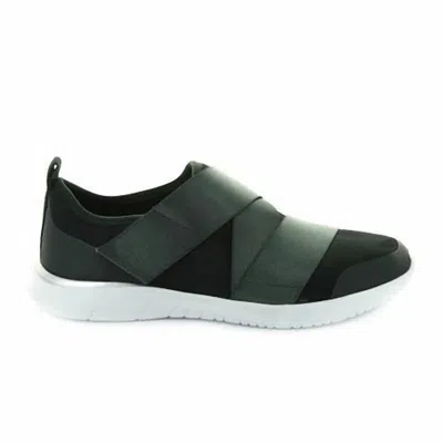 Ziera Women's Farrell Wide Sneaker In Bottle Green Neoprene