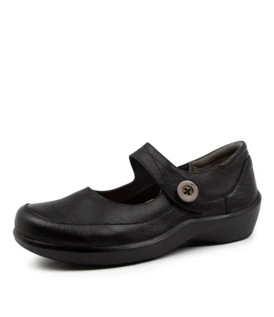 Ziera Women's Gloria W Mary Jane Shoes In Black Leather