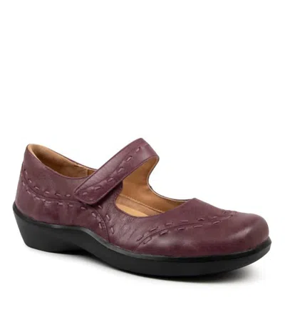 Ziera Women's Gummibear Mary Jane In Purple Leather In Brown
