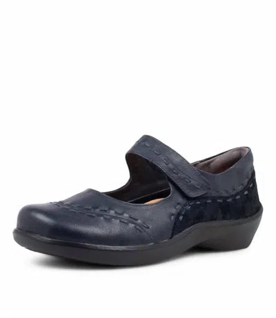 Ziera Women's Gummibear Shoe - Extra Wide In Blueberry Leather In Multi
