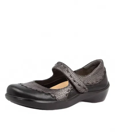 Ziera Women's Gummibear W Mary Jane Shoes In Black Antique Pewter Leather In Multi